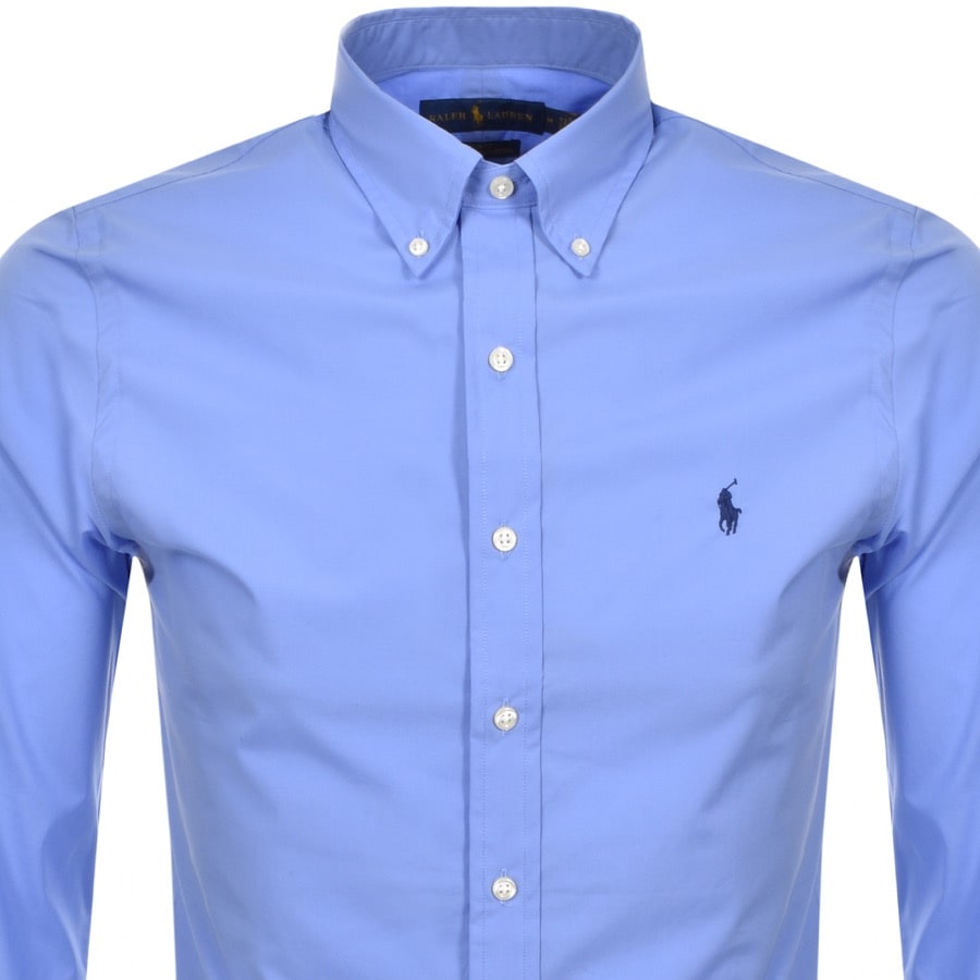 Alternative Image for ProductRalph Lauren Long Sleeved Slim Fit Shirt Blue2